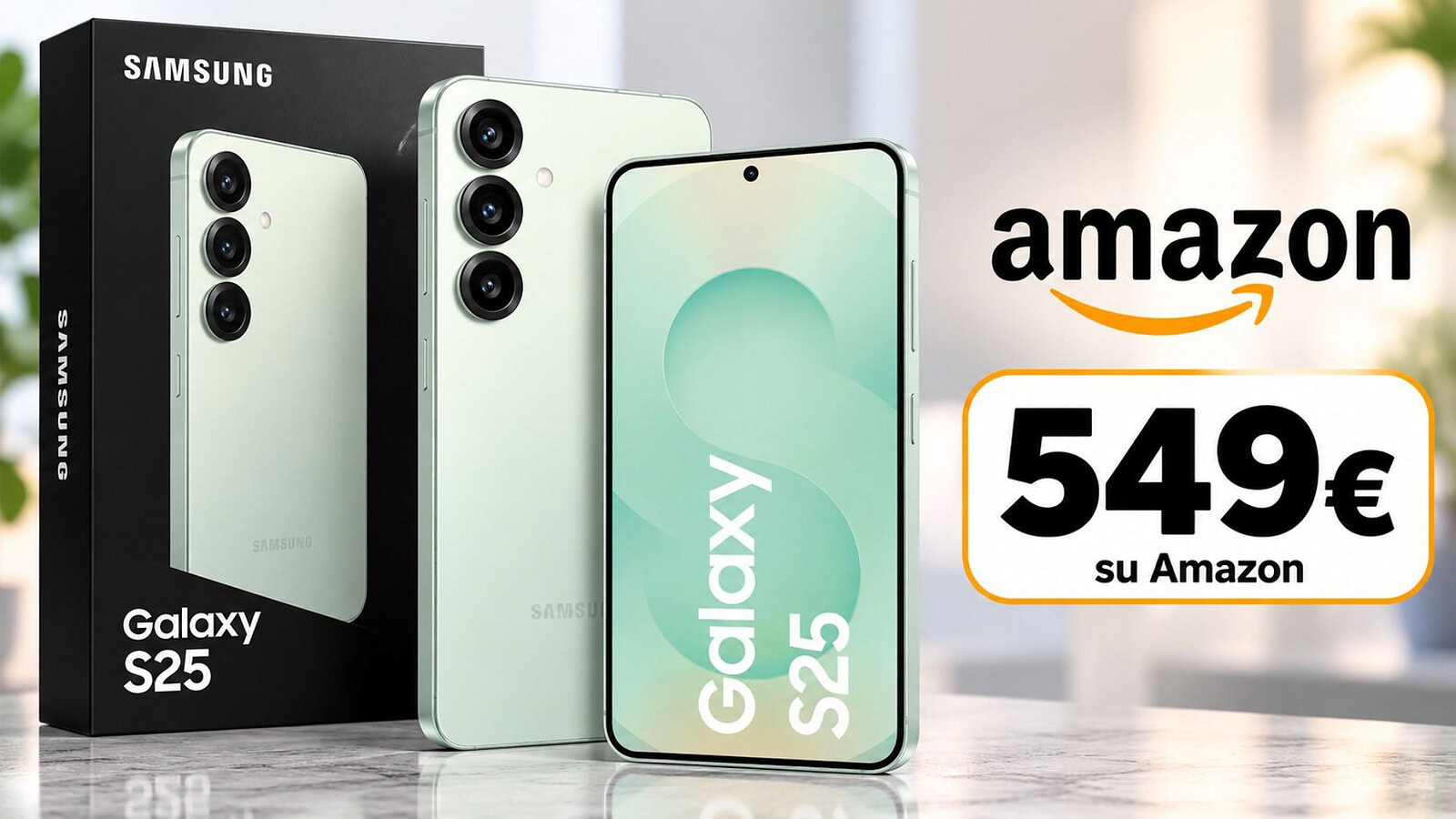 Samsung Galaxy S25 da 12/256GB scende a 549 euro su Amazon