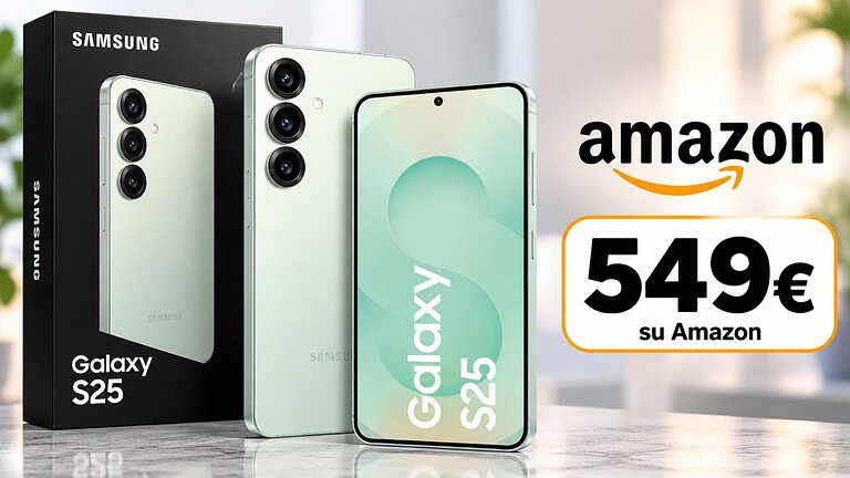 Samsung Galaxy S25 da 12/256GB scende a 549 euro su Amazon