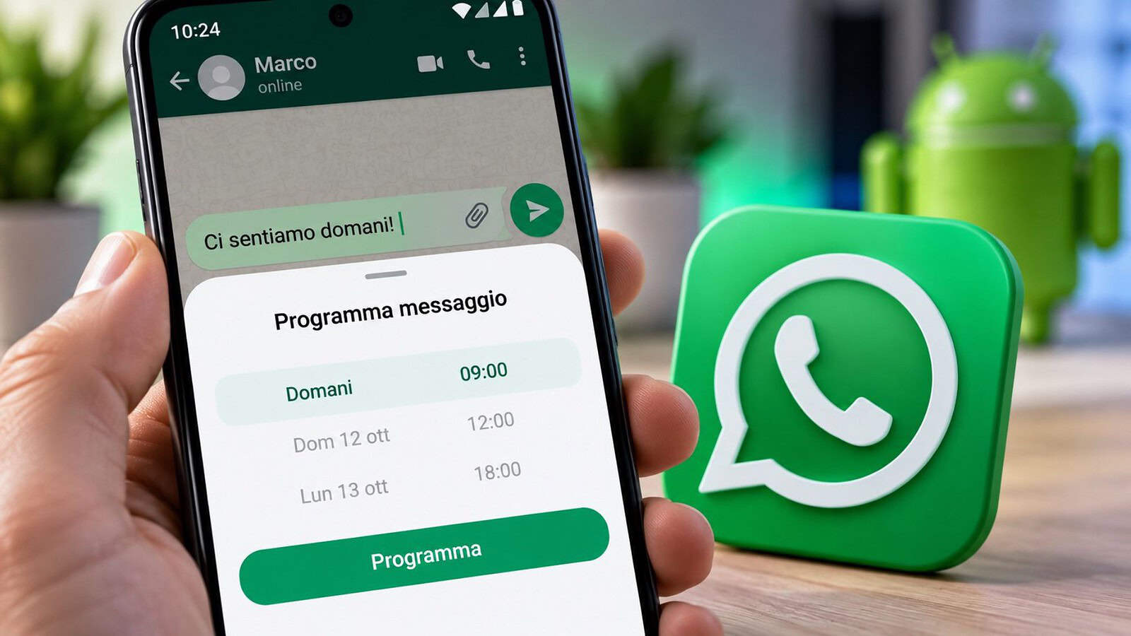 WhatsApp, arrivano i messaggi programmati: ecco come funzionano