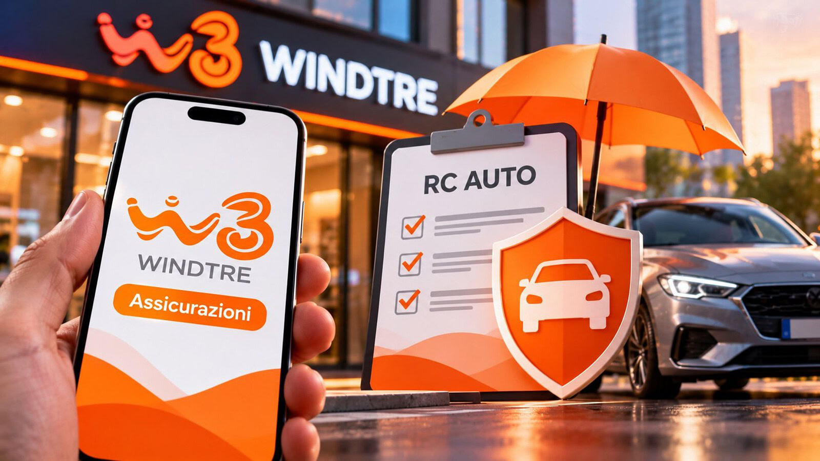 WINDTRE Assicurazioni pensa alla RC Auto con polizze su misura