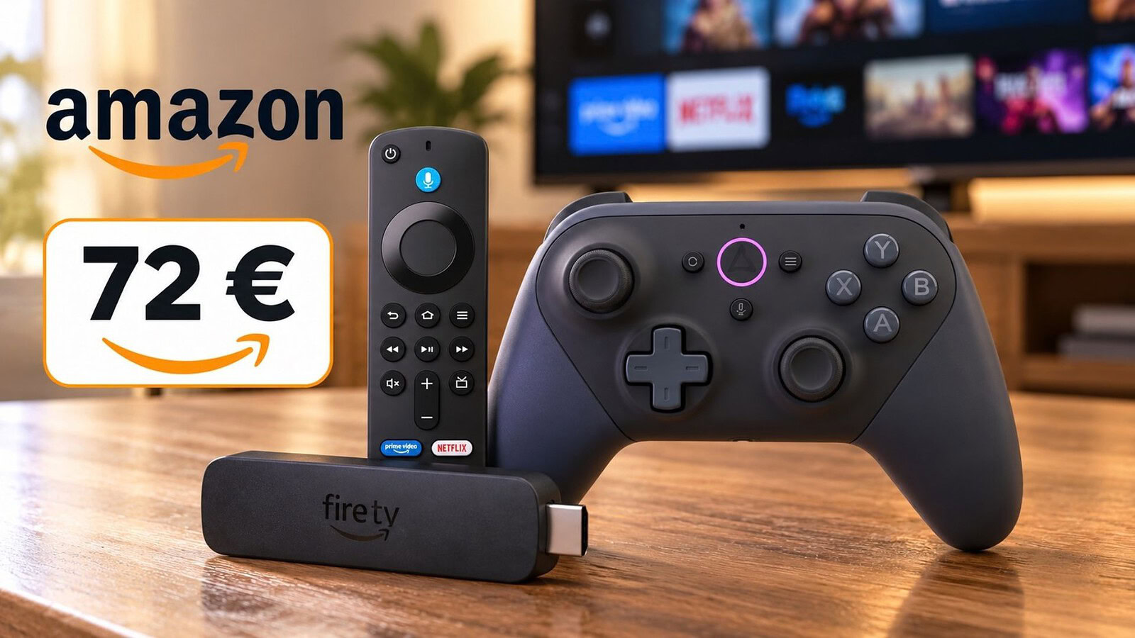 Fire TV Stick 4K Plus e controller Luna in bundle a 72,98€