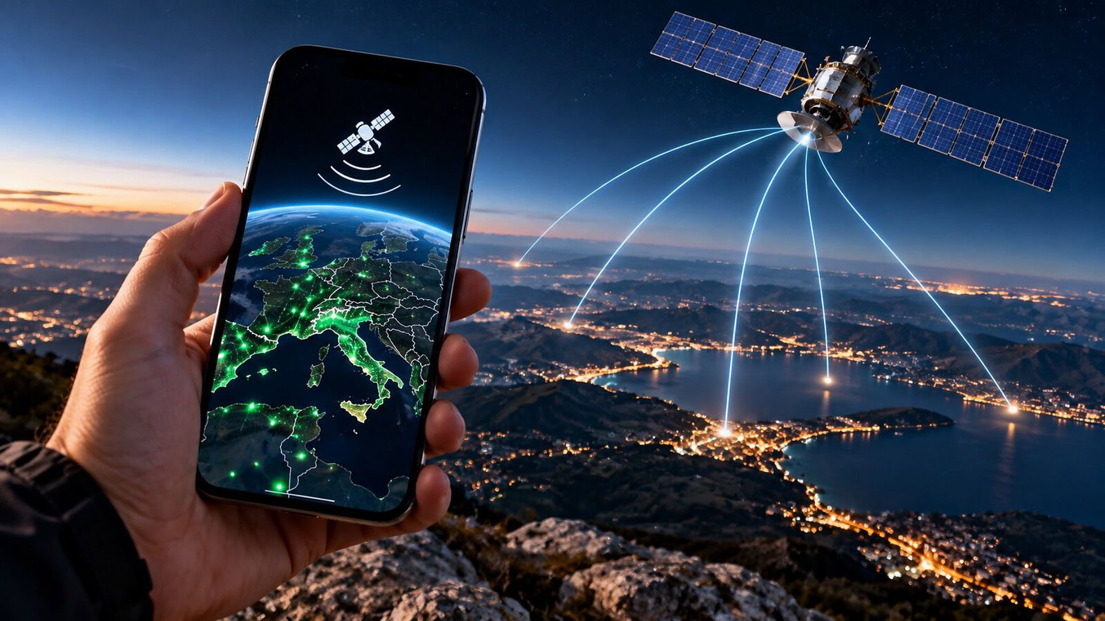 Opensignal mappa i telefoni connessi ai satelliti con dati reali