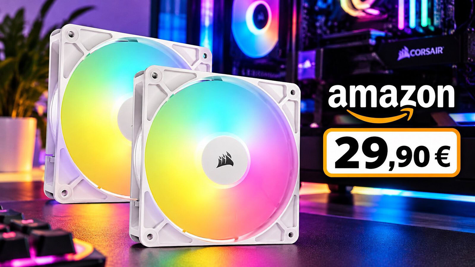 Corsair RS140 ARGB, due ventole al minimo storico su Amazon a 29,90 €