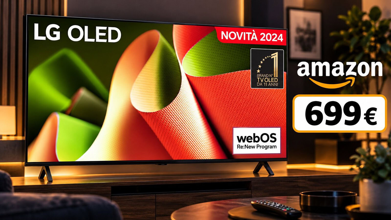 LG OLED55B46LA scende a 699,9€: OLED 55 pollici con 4 HDMI 2.1
