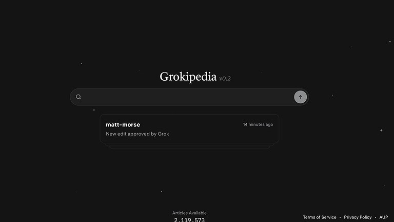 Grokipedia è tornata online: nuovo look e scaffale virtuale