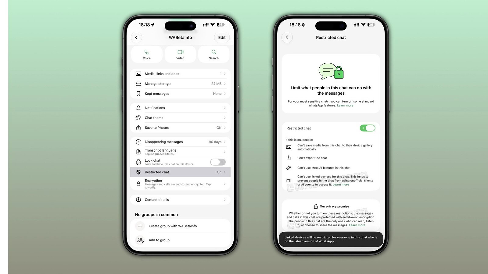 WhatsApp Restricted Chat: le chat protette spariscono dal PC