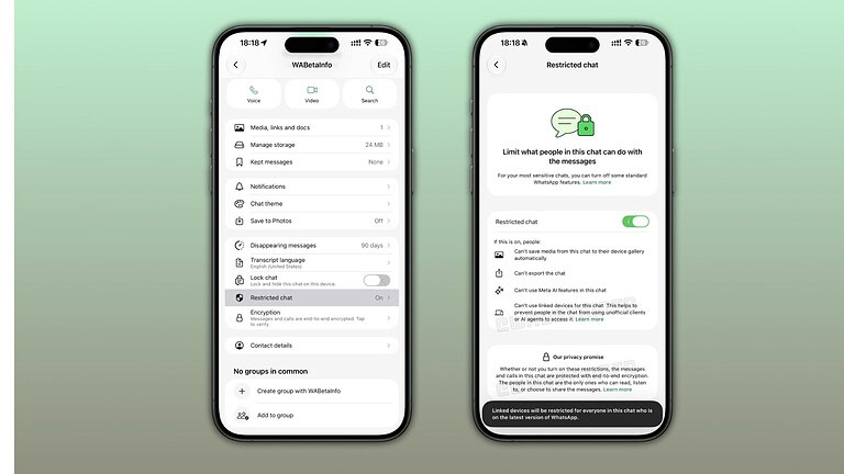 WhatsApp Restricted Chat: le chat protette spariscono dal PC