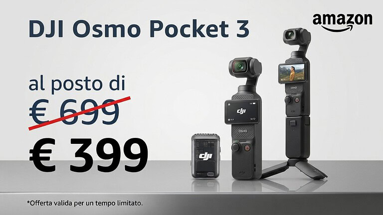 DJI Osmo Pocket 3 al prezzo più basso di sempre su Amazon