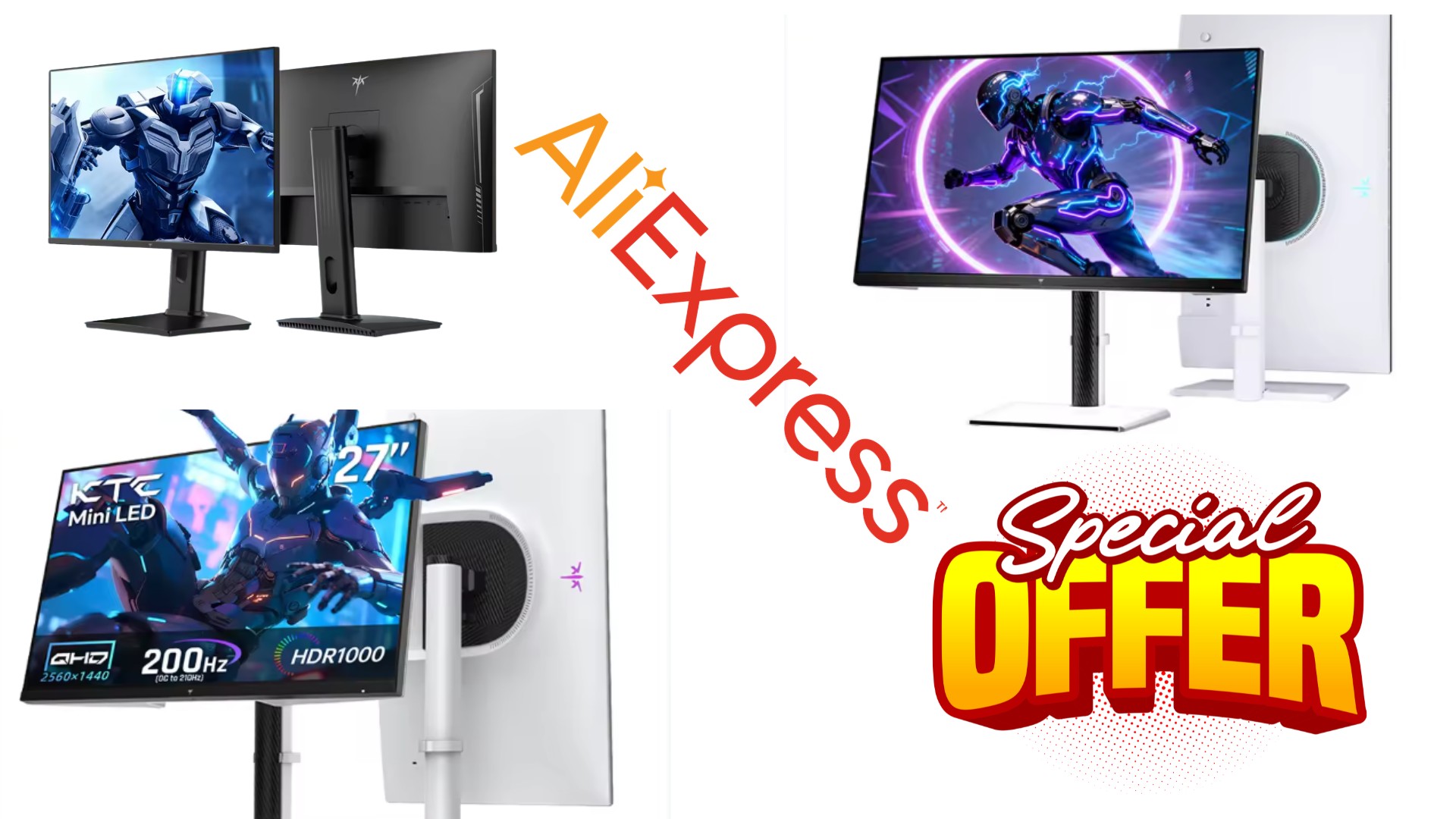 ktc KTC, tre monitor gaming in offerta su AliExpress: prezzi e codici sconto