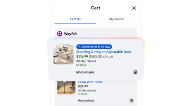 Google Universal Cart: il carrello AI che tiene d'occhio i prezzi