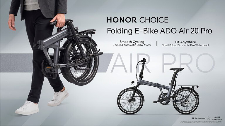 HONOR CHOICE ADO Air 20 Pro, e-bike pieghevole con cambio automatico