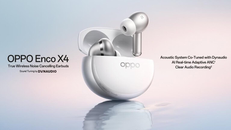 OPPO Enco X4, audio Dynaudio e ANC adattiva con IA