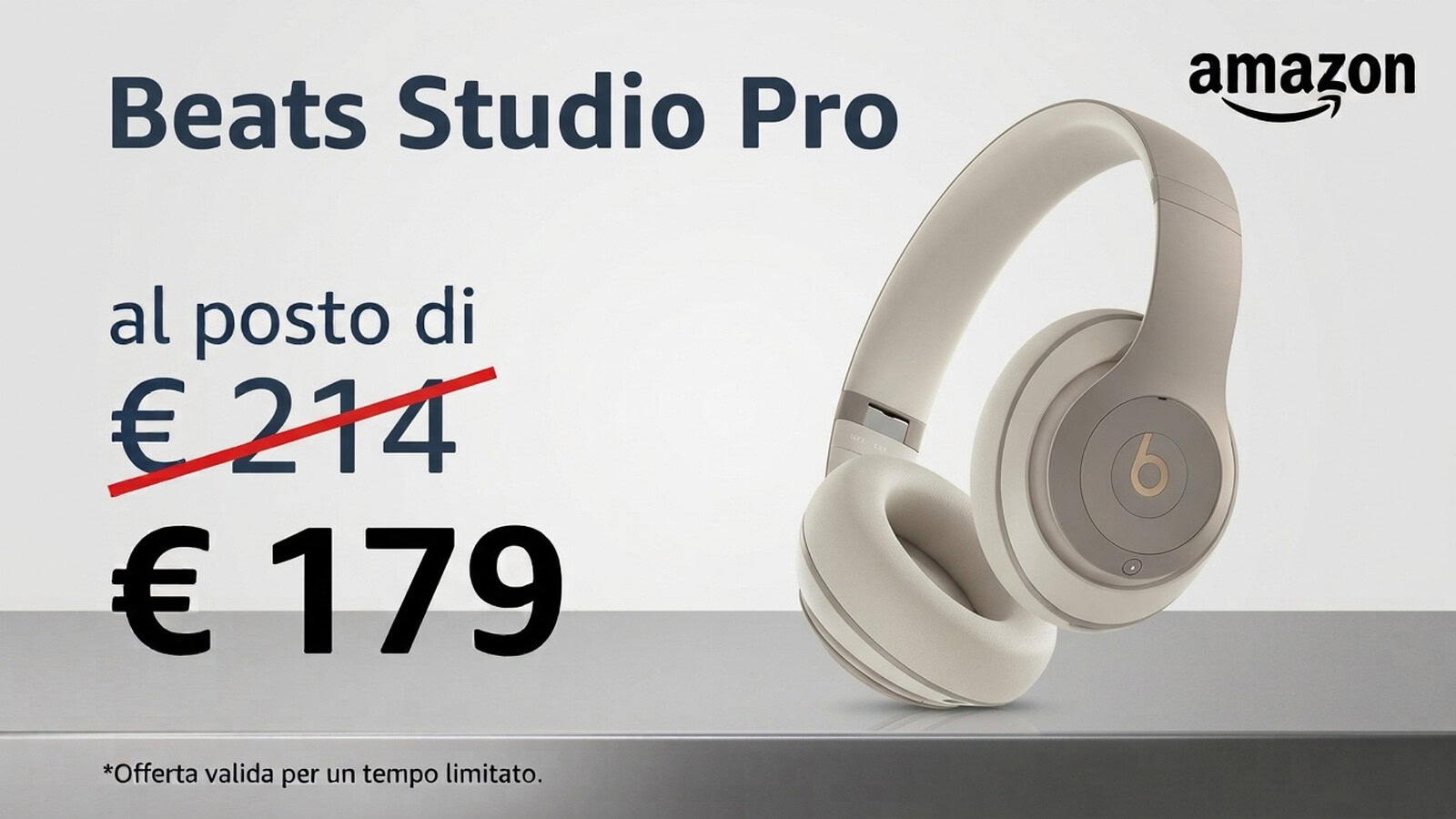 Beats Studio Pro Kaki in sconto su Amazon: primo ribasso a 179€