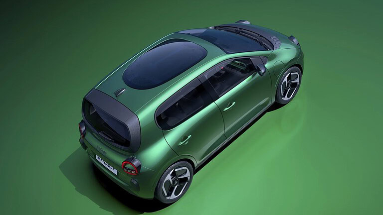 Renault Twingo elettrica: tetto in vetro senza tendina e Gemini