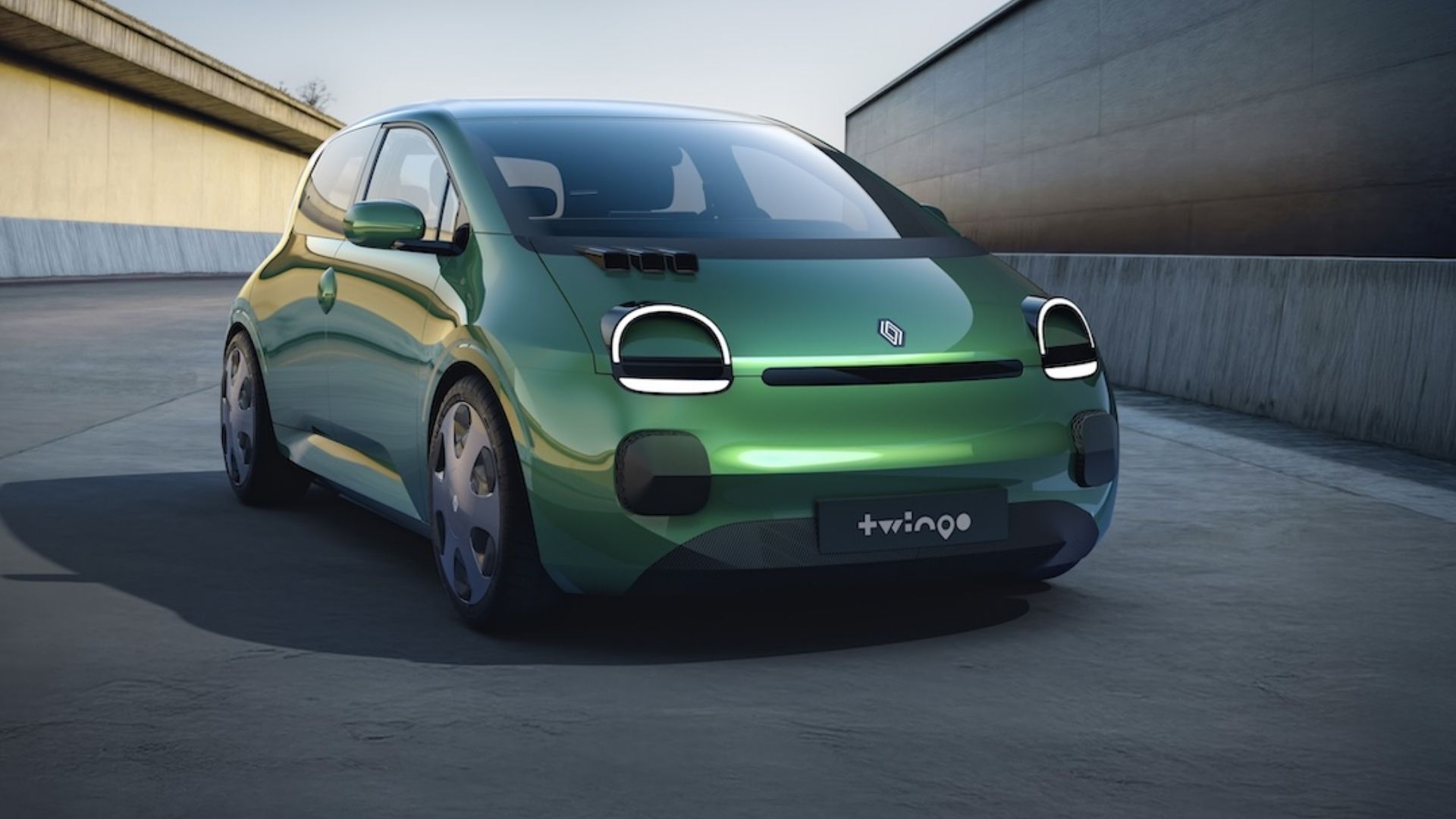 Renault Twingo elettrica: tetto in vetro senza tendina e Gemini