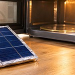 Cella solare fatta in casa con un microonde: efficienza al 5%