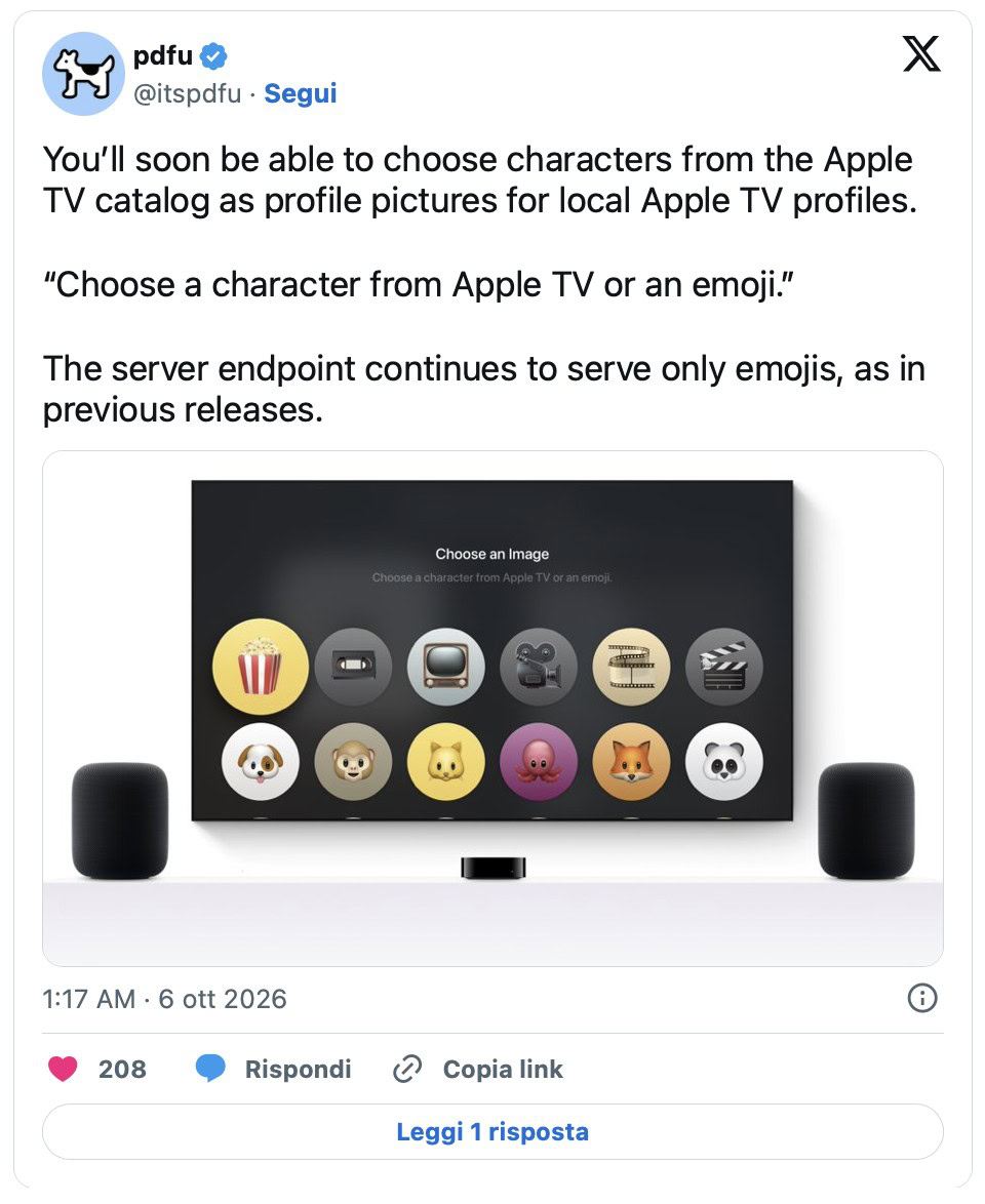 Apple HomePad Apple HomePad e nuova Apple TV 4K: indizi nelle beta di iOS 27.2