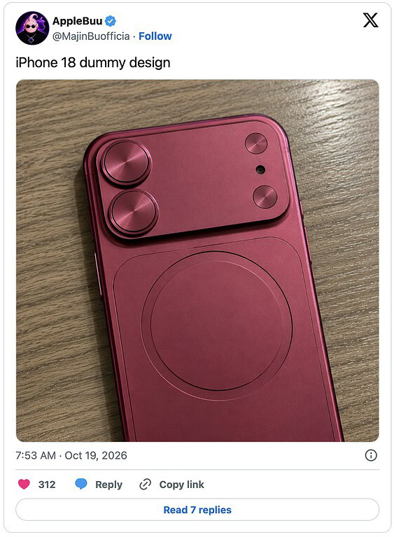 iPhone 18, il dummy divide i fan: il nuovo look è davvero brutto?