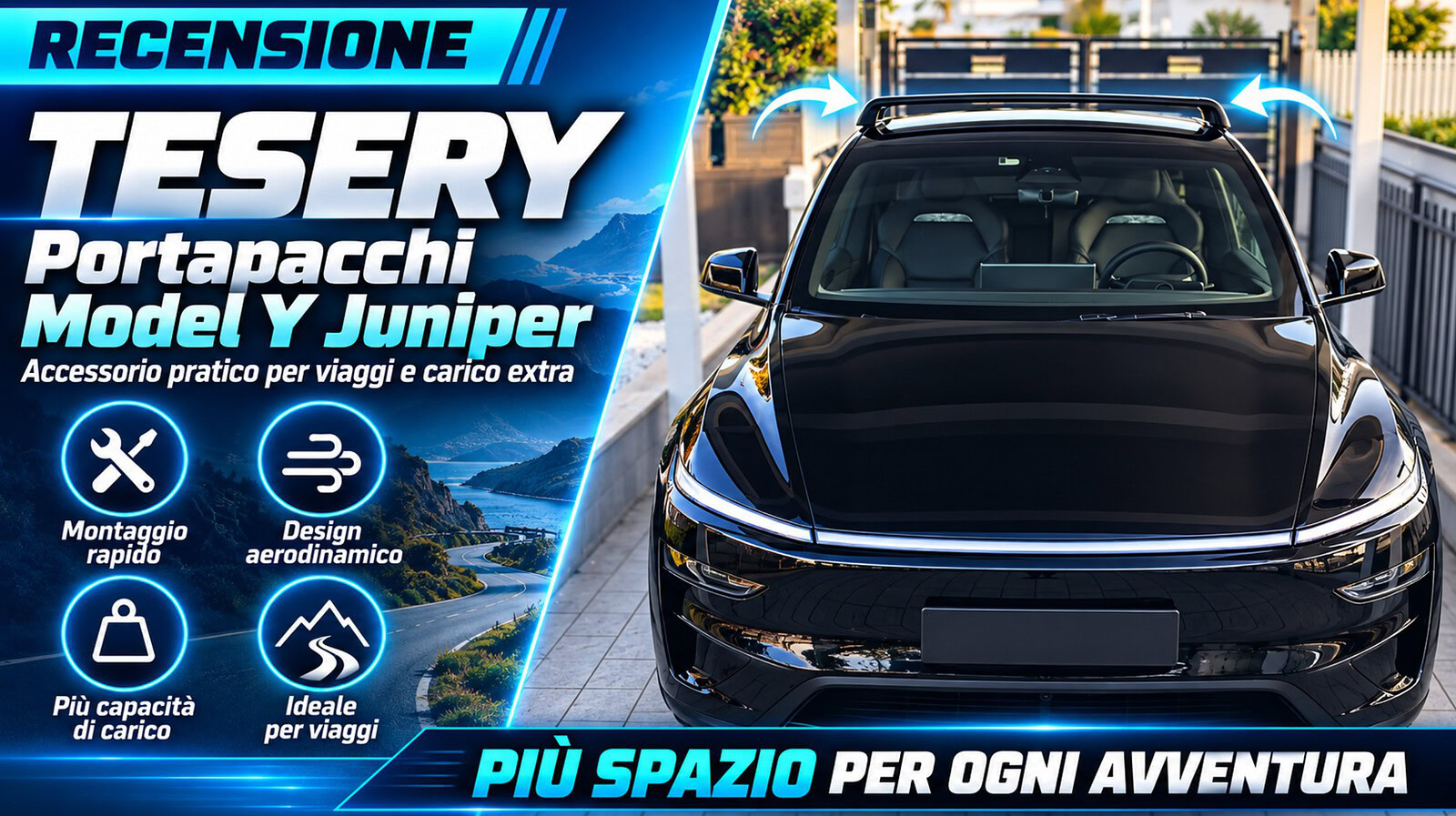 portapacchi TESERY Tesla Model Y Juniper