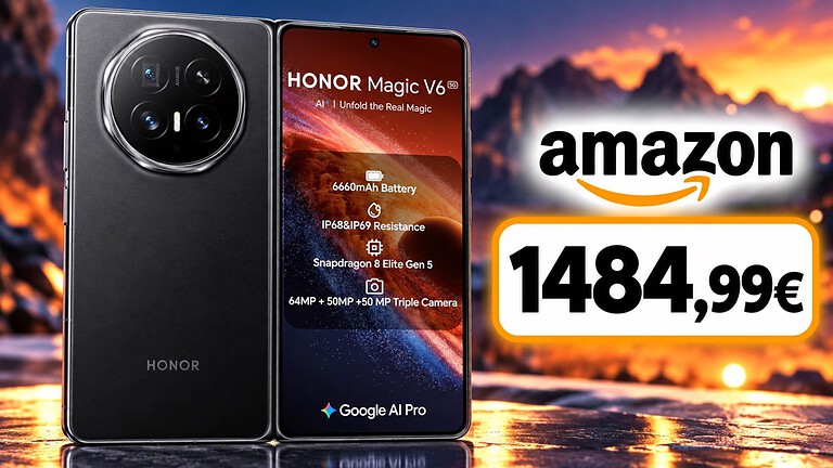 HONOR Magic V6 al minimo storico su Amazon, il pieghevole da 4 mm