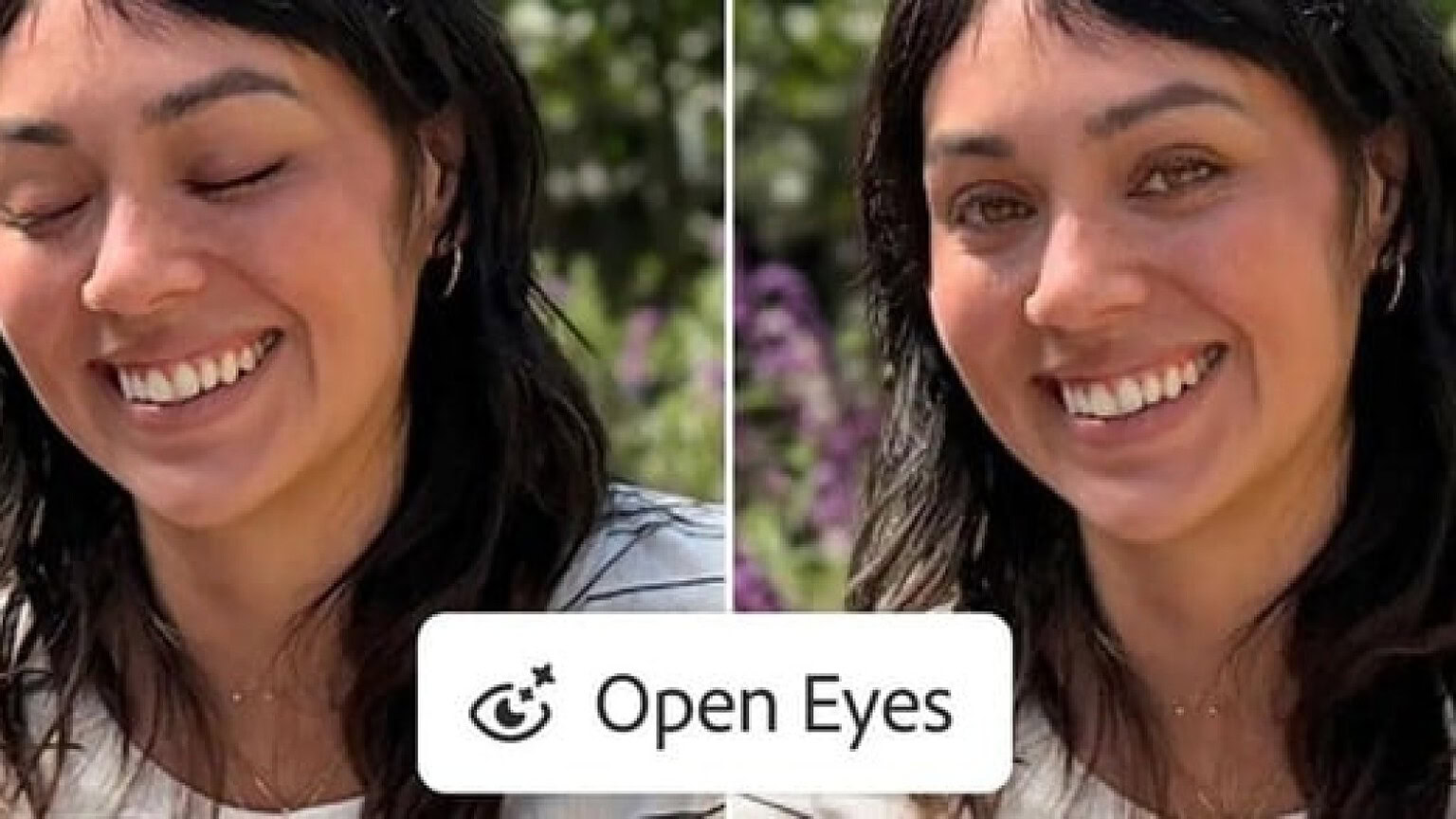 Lightroom mobile, con Open Eyes l'AI riapre gli occhi chiusi